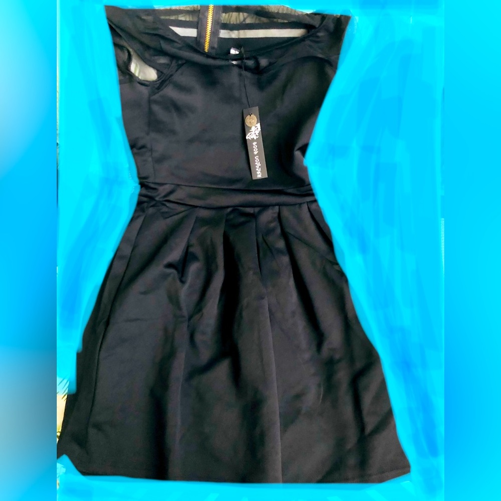 Satin black dress :)